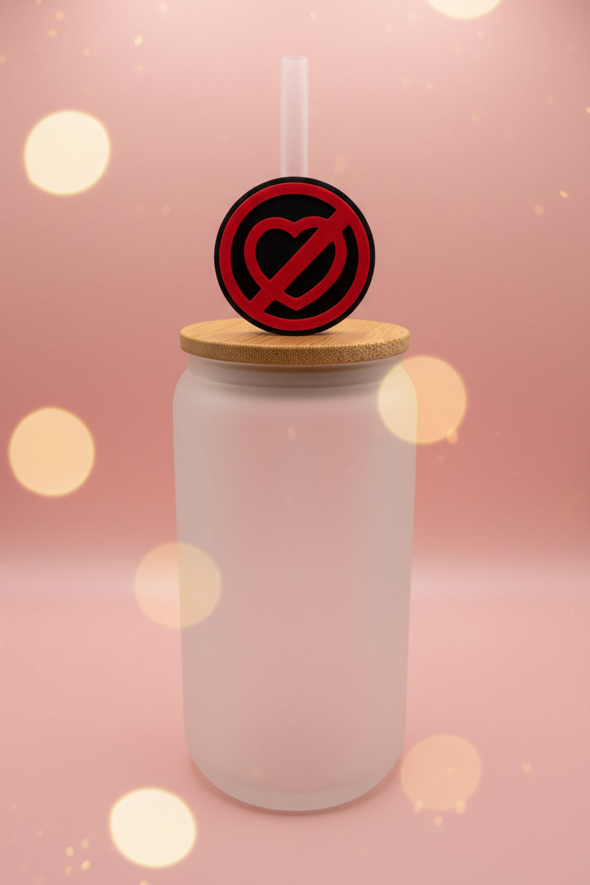 Red Heart Straw Topper
