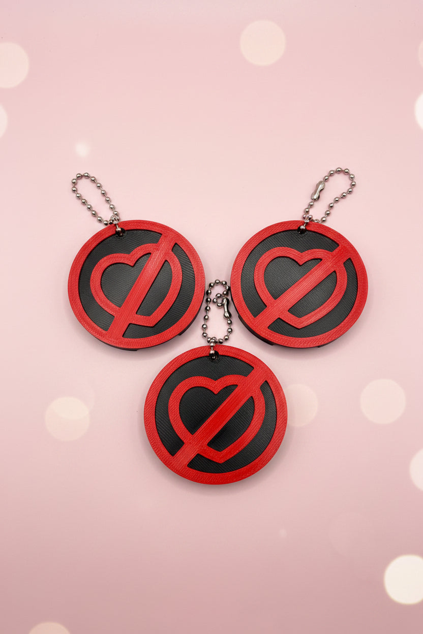 Red Heart Pop & Cover keychain
