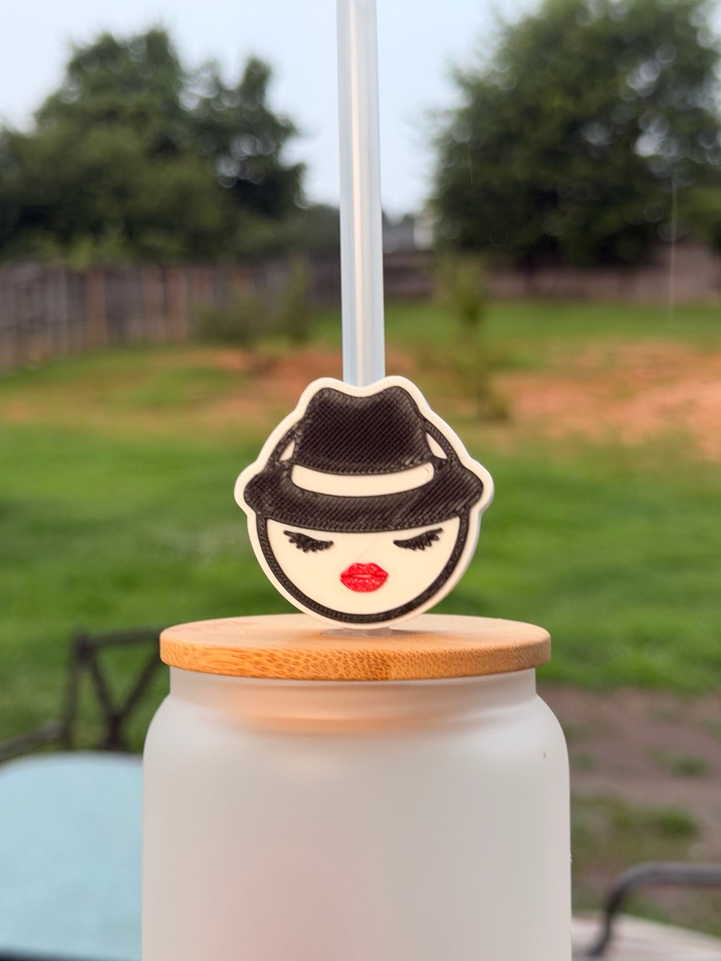 lowrider Chica Straw Topper