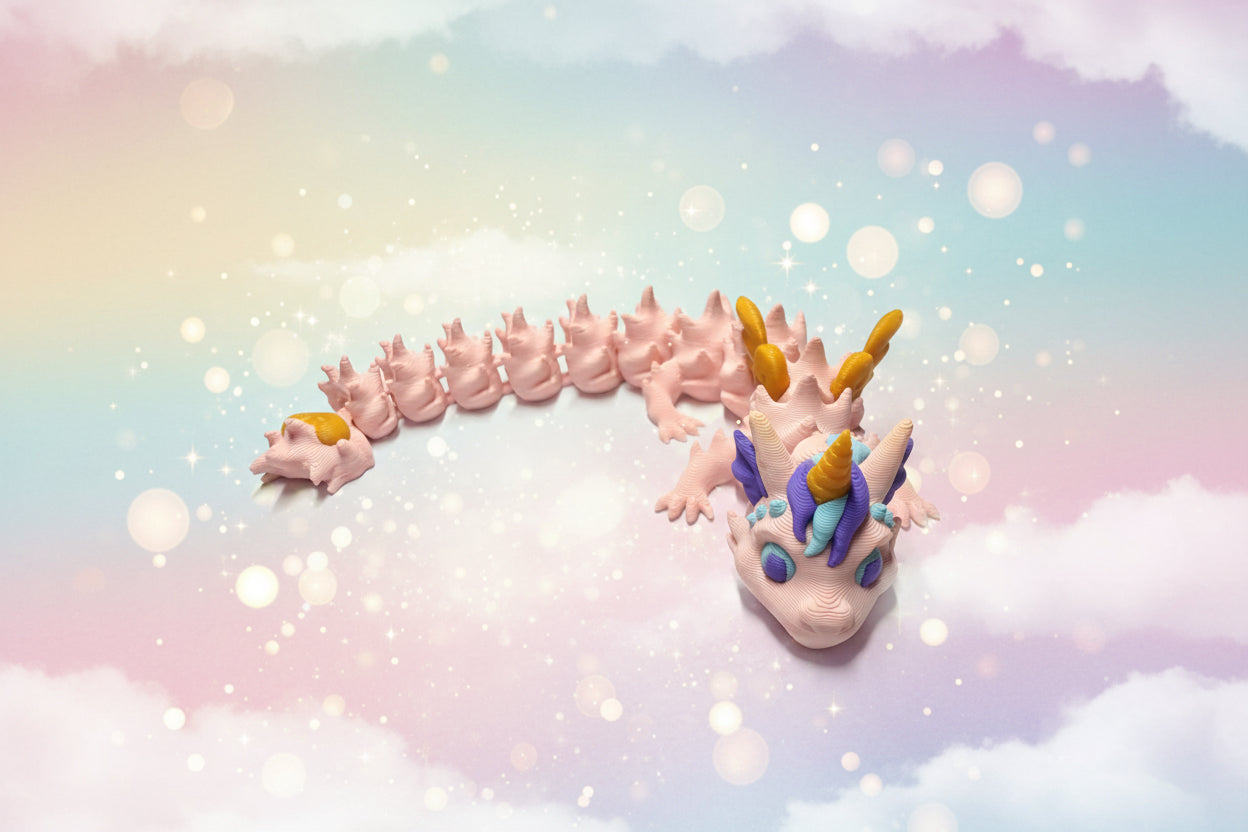 3D Printed Articulated Unicorn Dragon