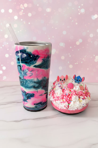 Stitch and Angel Candy 20 oz Tumbler