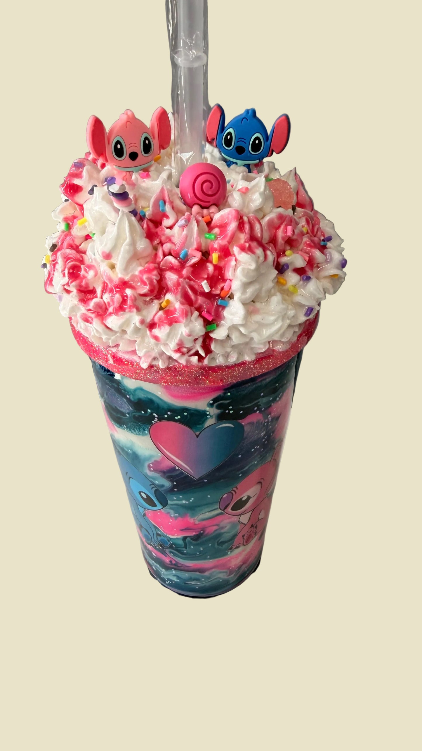 Stitch and Angel Candy 20 oz Tumbler