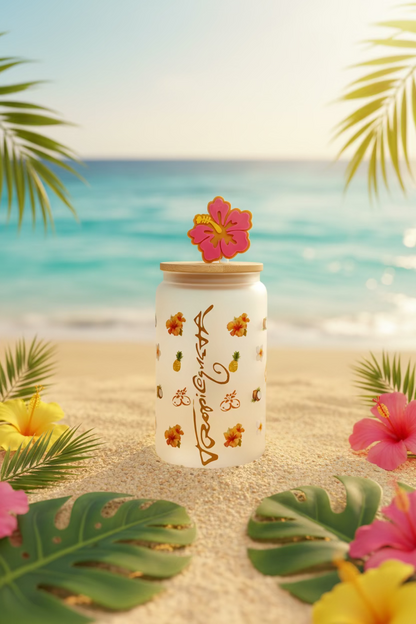 Tropichica 16oz Glass Cup 🌺