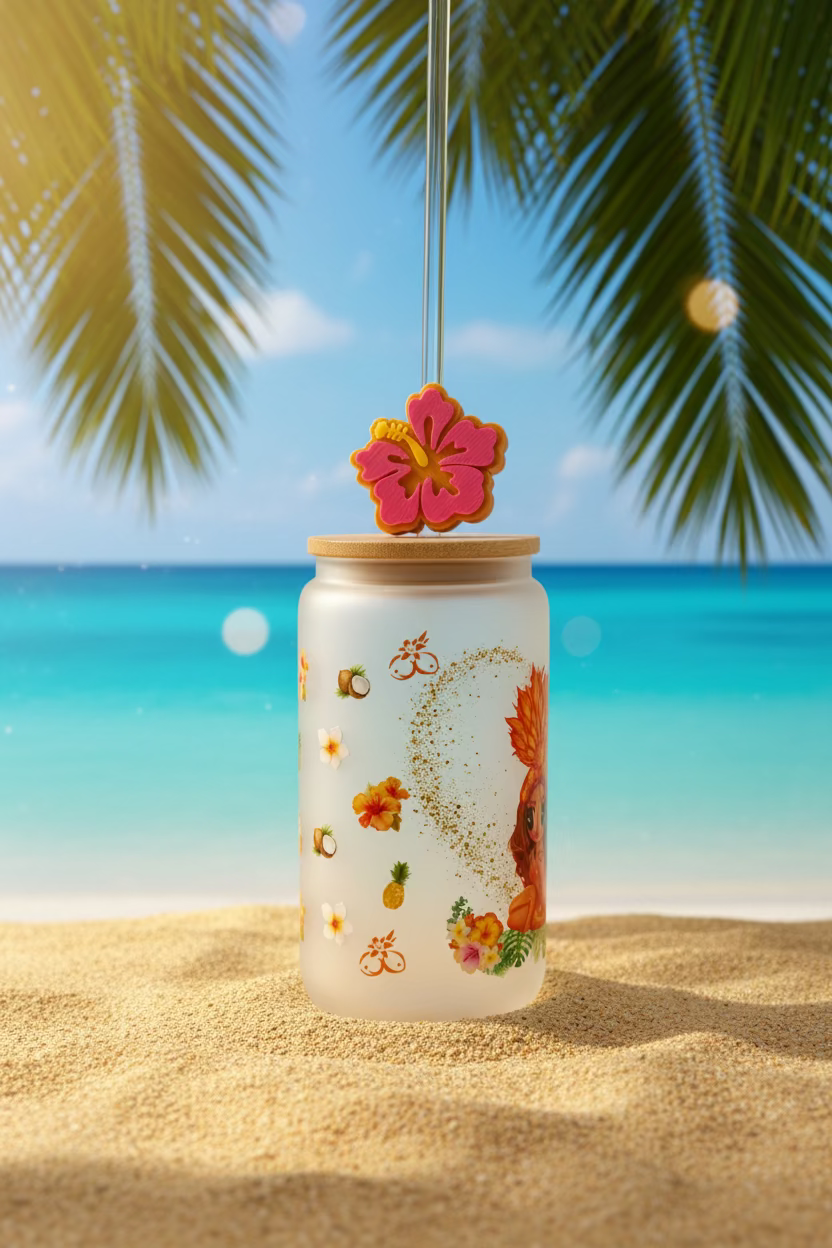 Tropichica 16oz Glass Cup 🌺