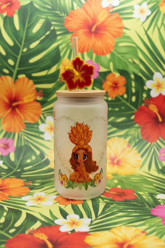 Tropichica 16oz Glass Cup 🌺