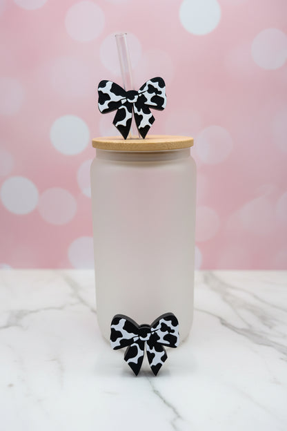 Cow Bow Straw Topper
