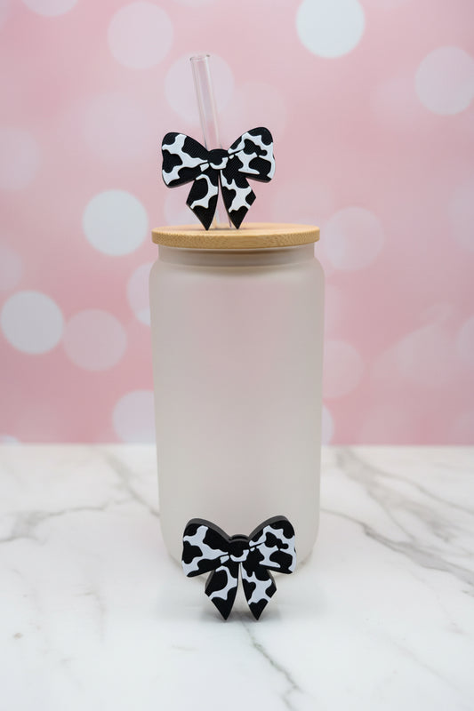 Cow Bow Straw Topper