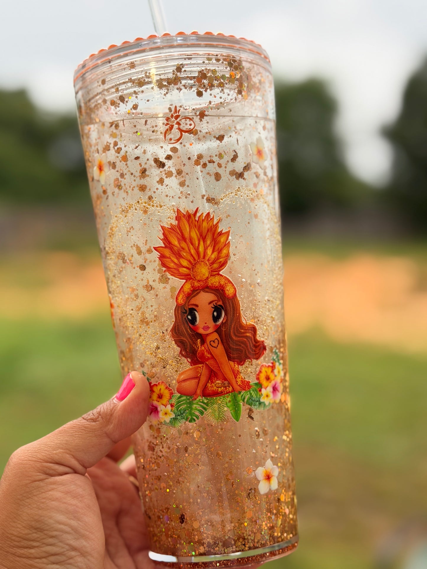 Tropichica 24oz Snowglobe Tumbler