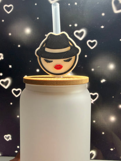 lowrider Chica Straw Topper