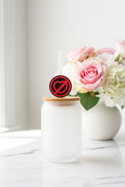 Red Heart Straw Topper