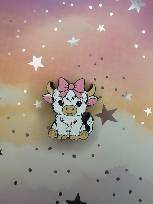 Cute Cow Straw Topper