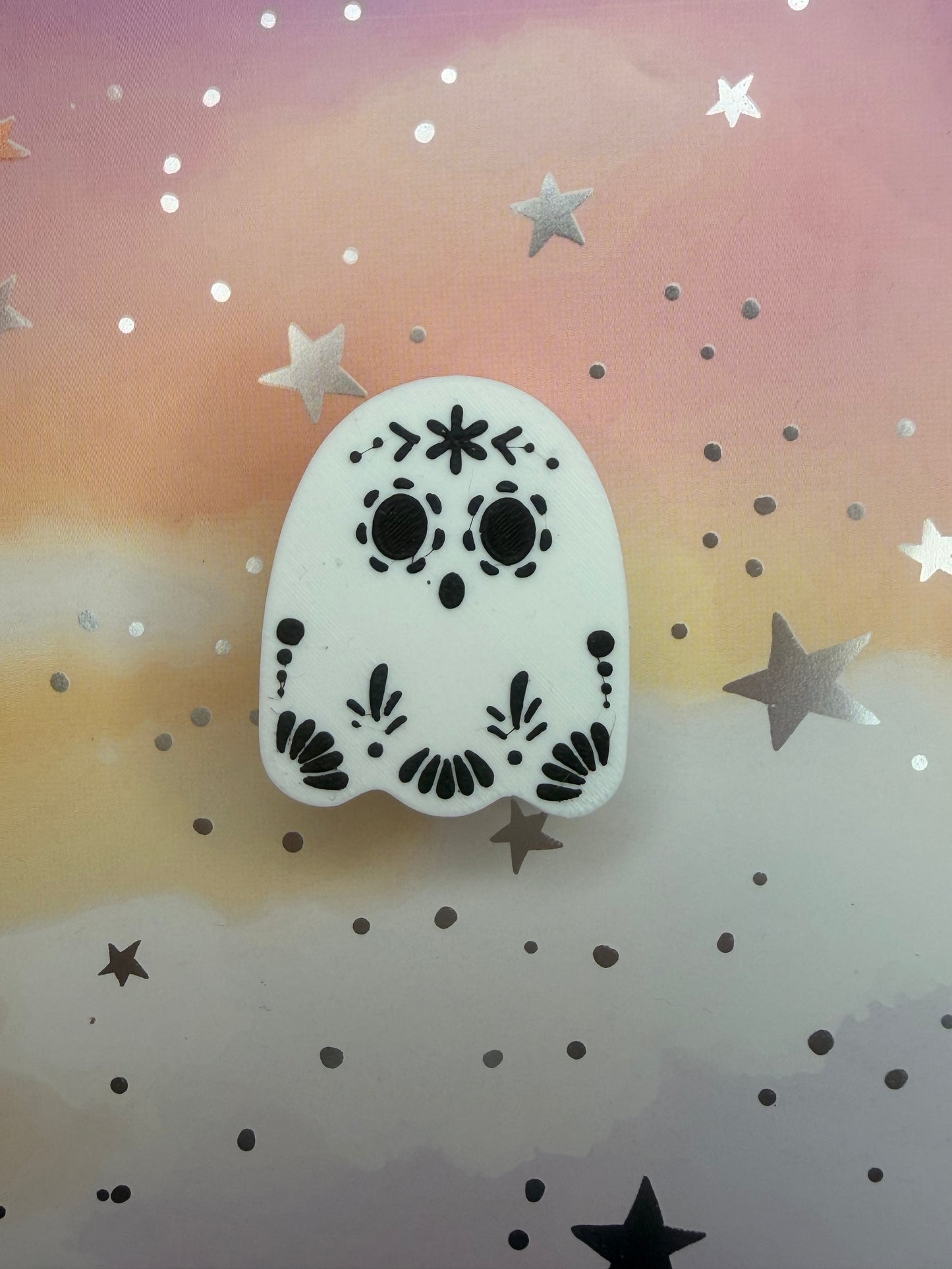 Cute Talavera Ghost Straw Topper