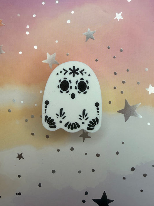 Cute Talavera Ghost Straw Topper